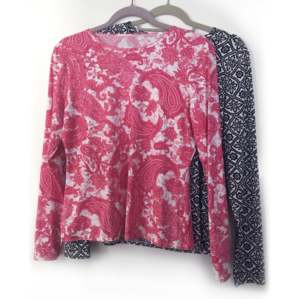 Lands’ End Swim Tee/Rash Guard Set of two